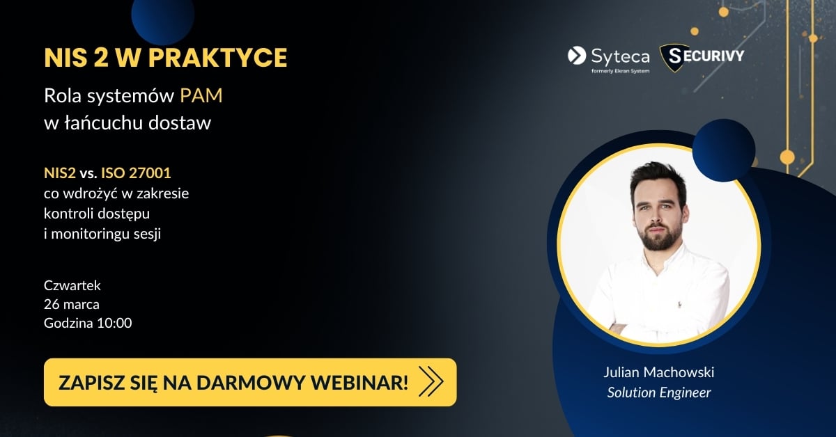 webinar nis2 rola PAM w lancuchu dostaw